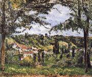 Paul Cezanne village scenery oil painting on canvas